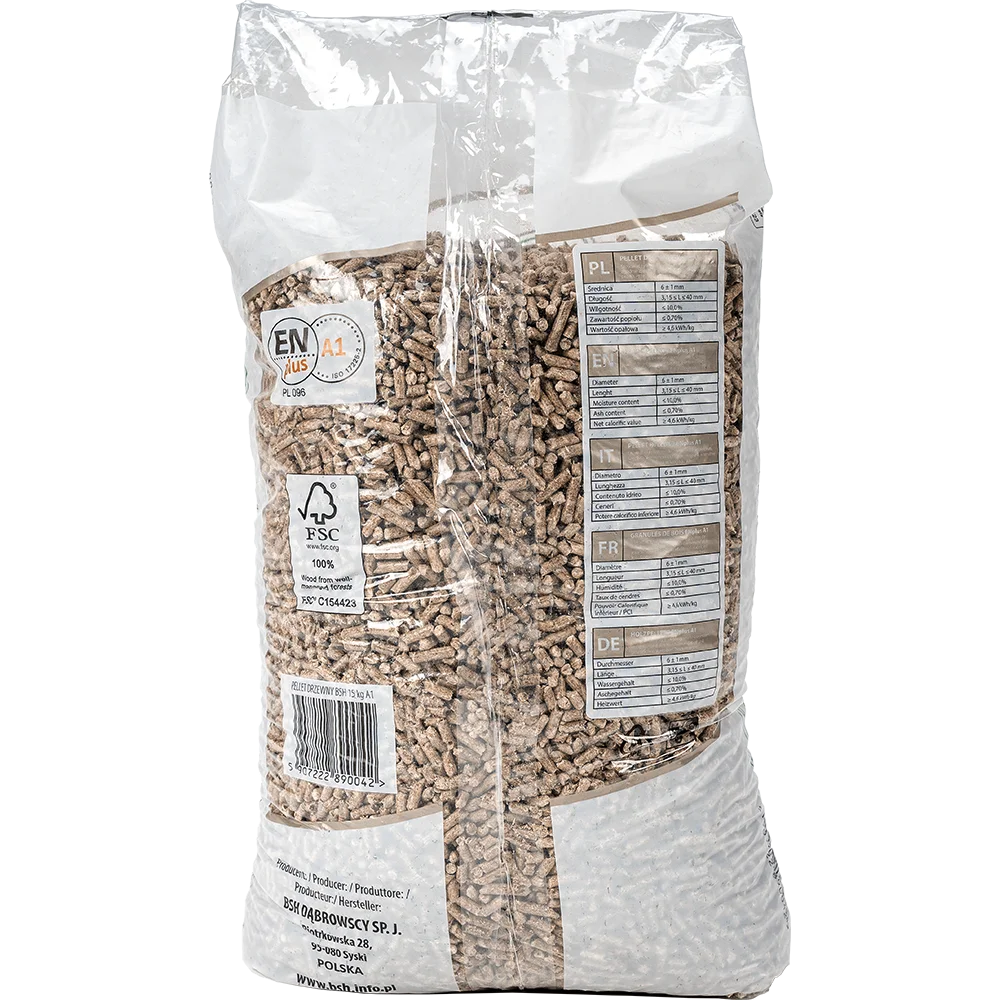Pellet drzewny BSH A1 15 kg - obrazek 4